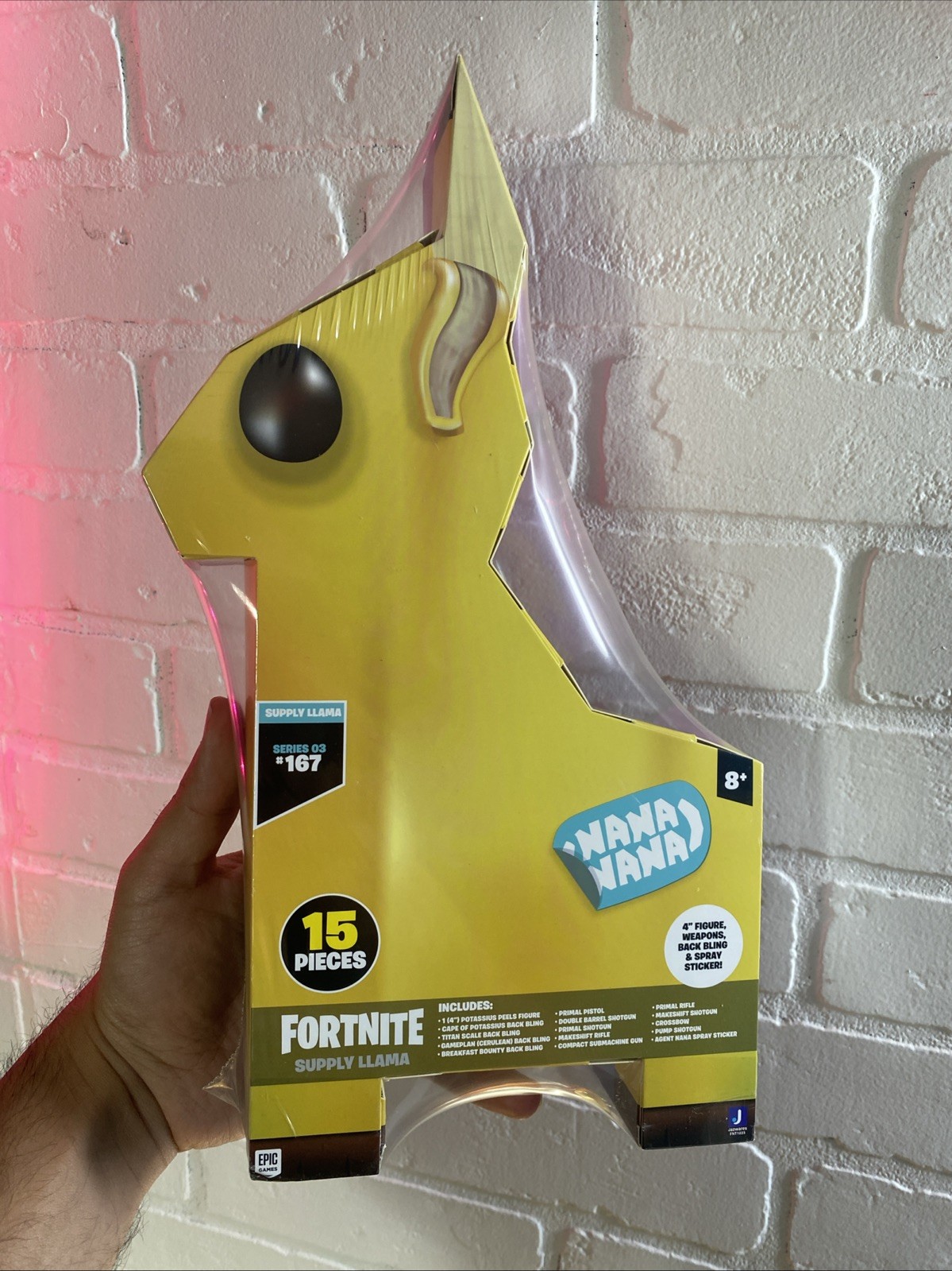 Fortnite 4&Prime; Supply Llama – Potassius Peels Peely action figure with accessories.