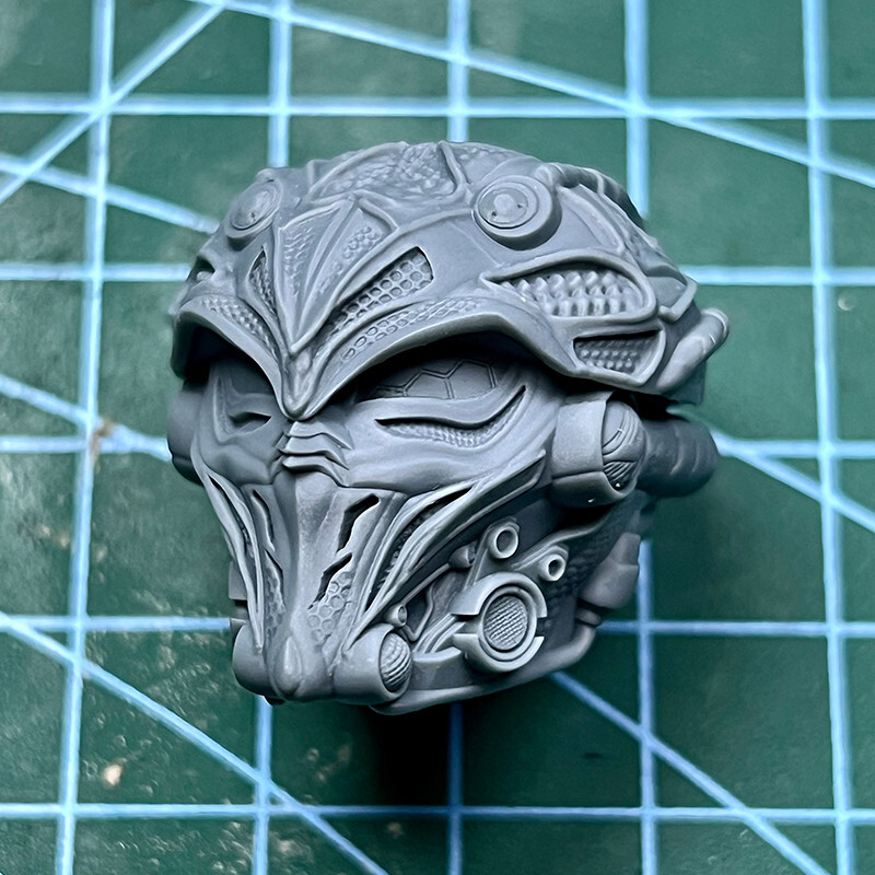 1/12 1/10 1/18 Scale The Truck Helmet Head Sculpt Unpainted Fit 6&Prime; ML SHF Neca