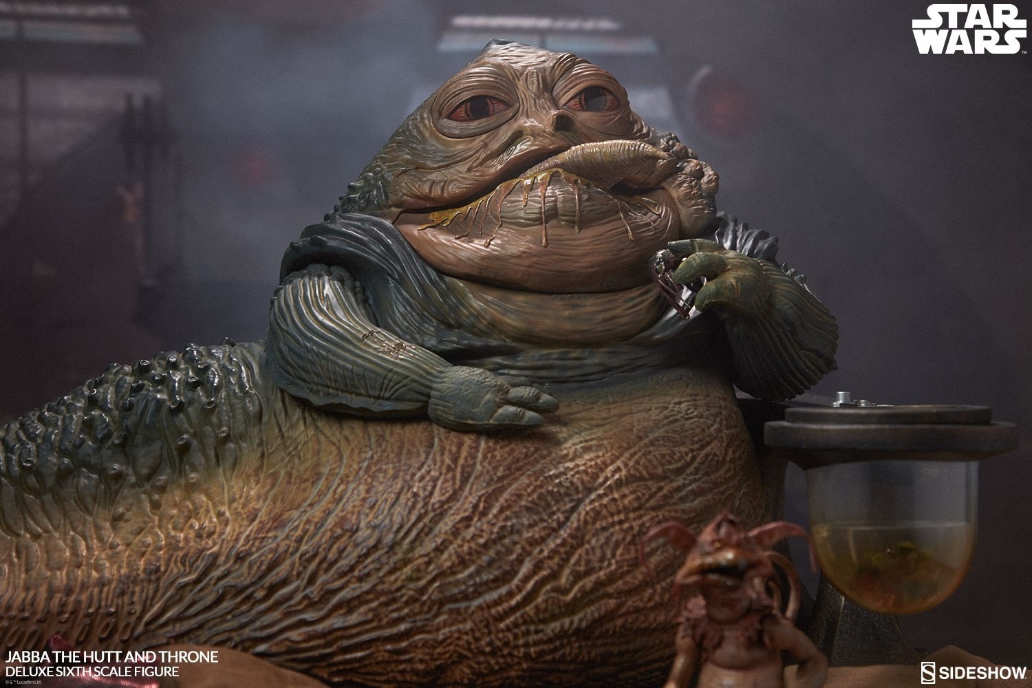SIDESHOW STAR WARS JABBA THE HUTT AND THRONE DELUXE 12&Prime; 1/6 FIGURE SEALED NEW