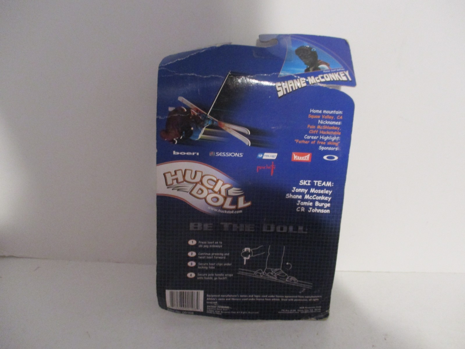 Huck Doll Bendable Action Figure Shane McConkey Ski Team 2002 MOC