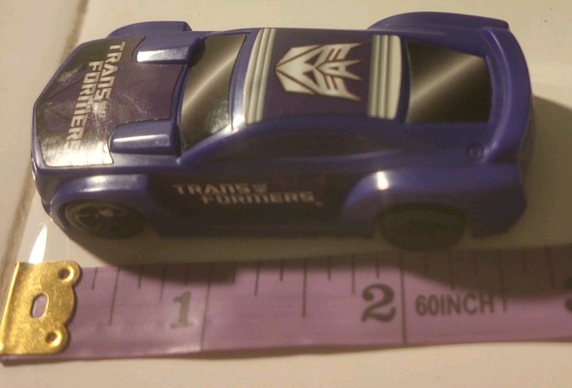 HASBRO 2011 PURPLE TRANSFORMERS LOOSE PLASTIC MODEL CAR DECEPTICON! L36