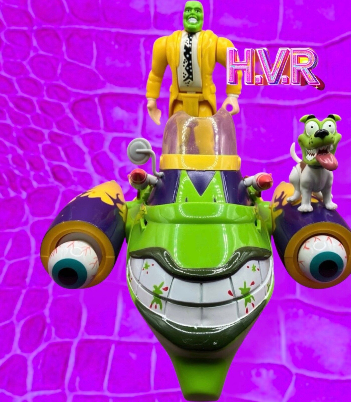 VGT 1997 The mask animated series eye poppin street machine vehicle with figures