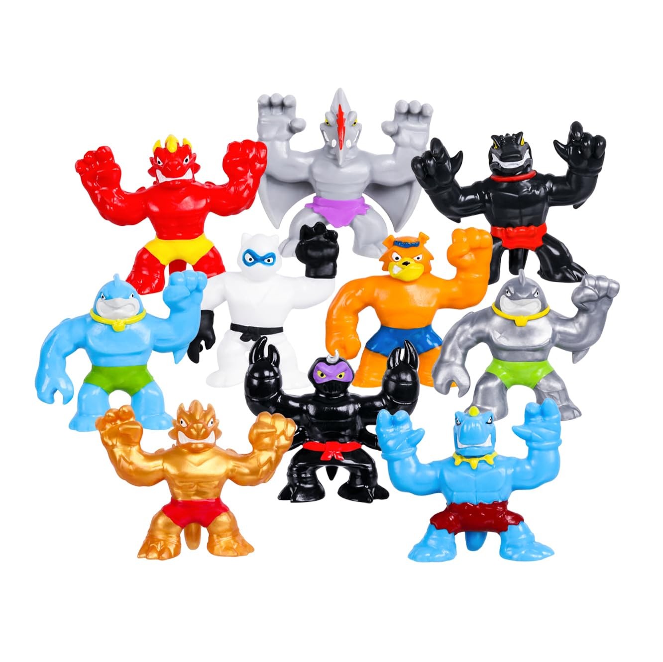 Heroes of Goo Jit Zu Minis, Minis Mega 10 Pack. Stretch, Squish, Battle with …