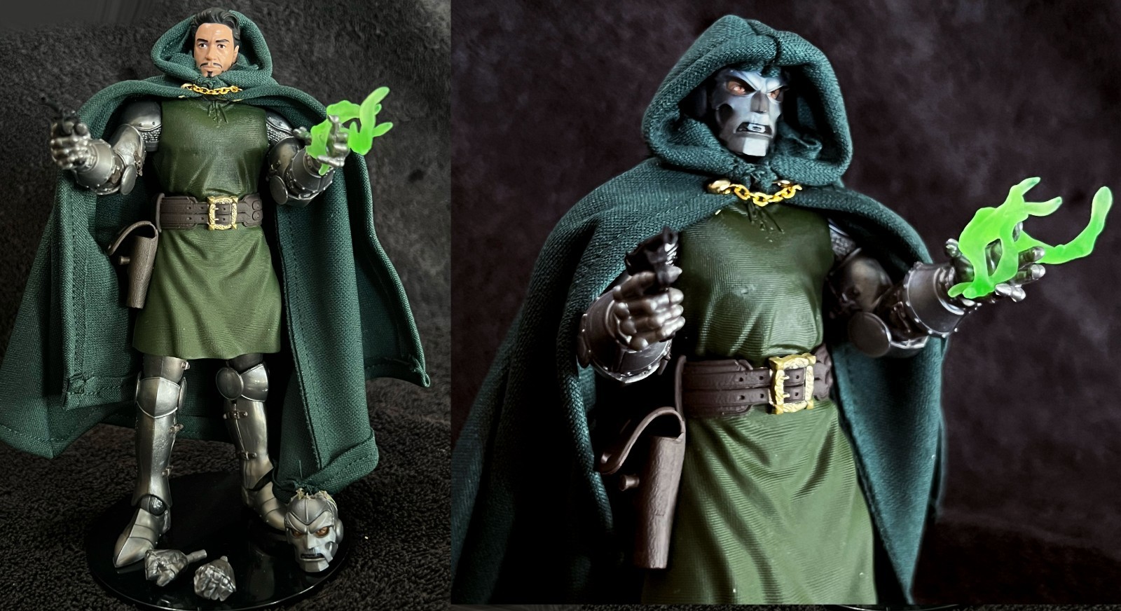 DR. DOOM • CUSTOM TONY STARK VERSION w/STAND • MARVEL AVENGERS DOOMSDAY