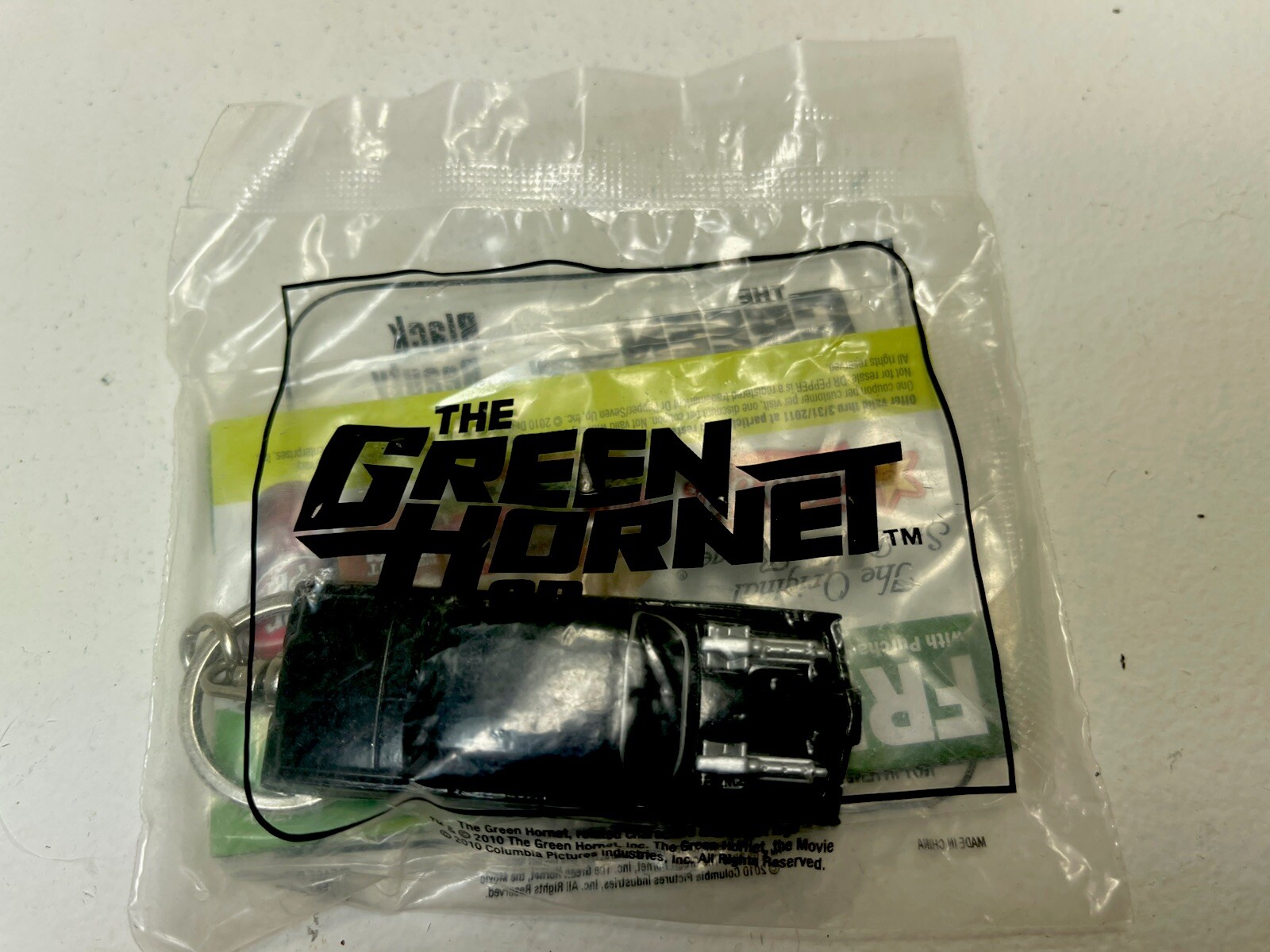 Old Store Stock!! Green Hornet Black Beauty Key Chain Carl&rsquo;s Jr 2010 Keychain