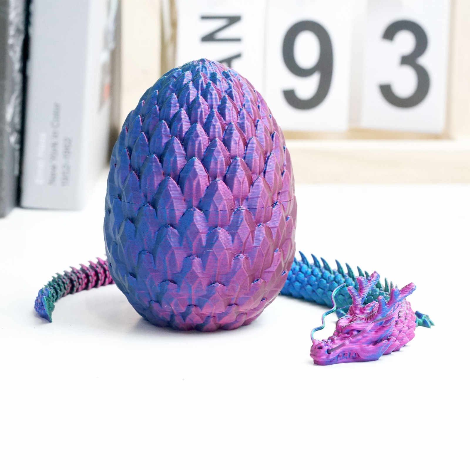 3D Printed Gemstone Dragon Egg Model,Articulated Animals figure,Toys Home Decor