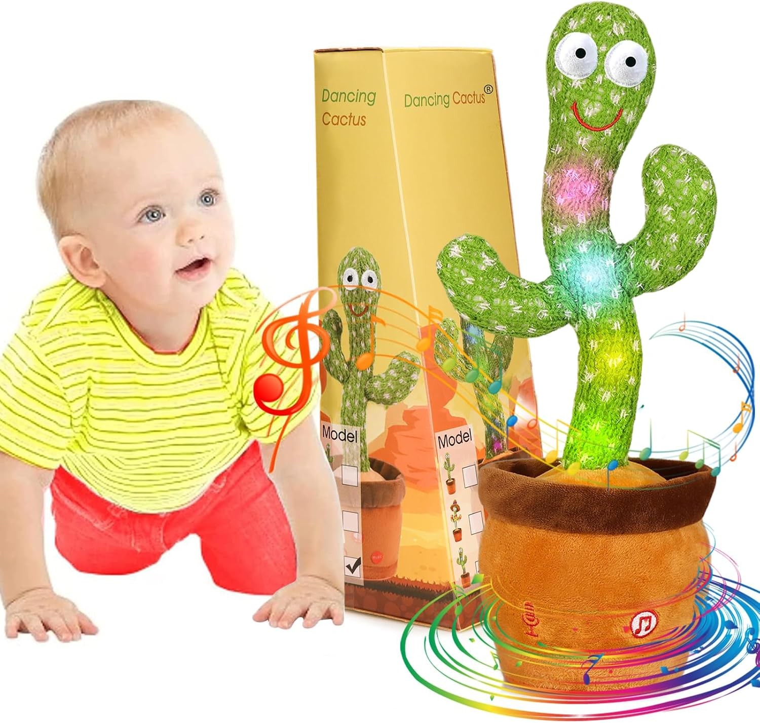 Emoin Dancing Cactus Baby Toys 6 to 12 Months, Talking Repeats…