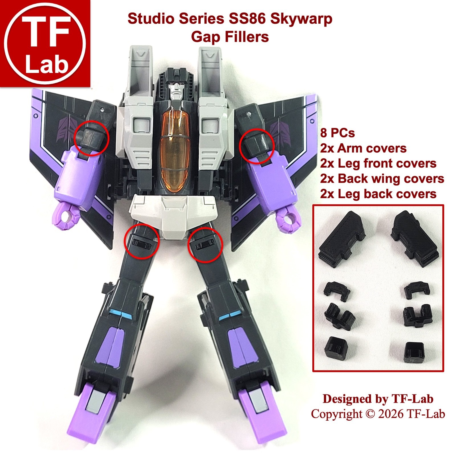 Studio Series Movie SS86 Skywarp Upgrade Kit Null Rays Guns Transformers