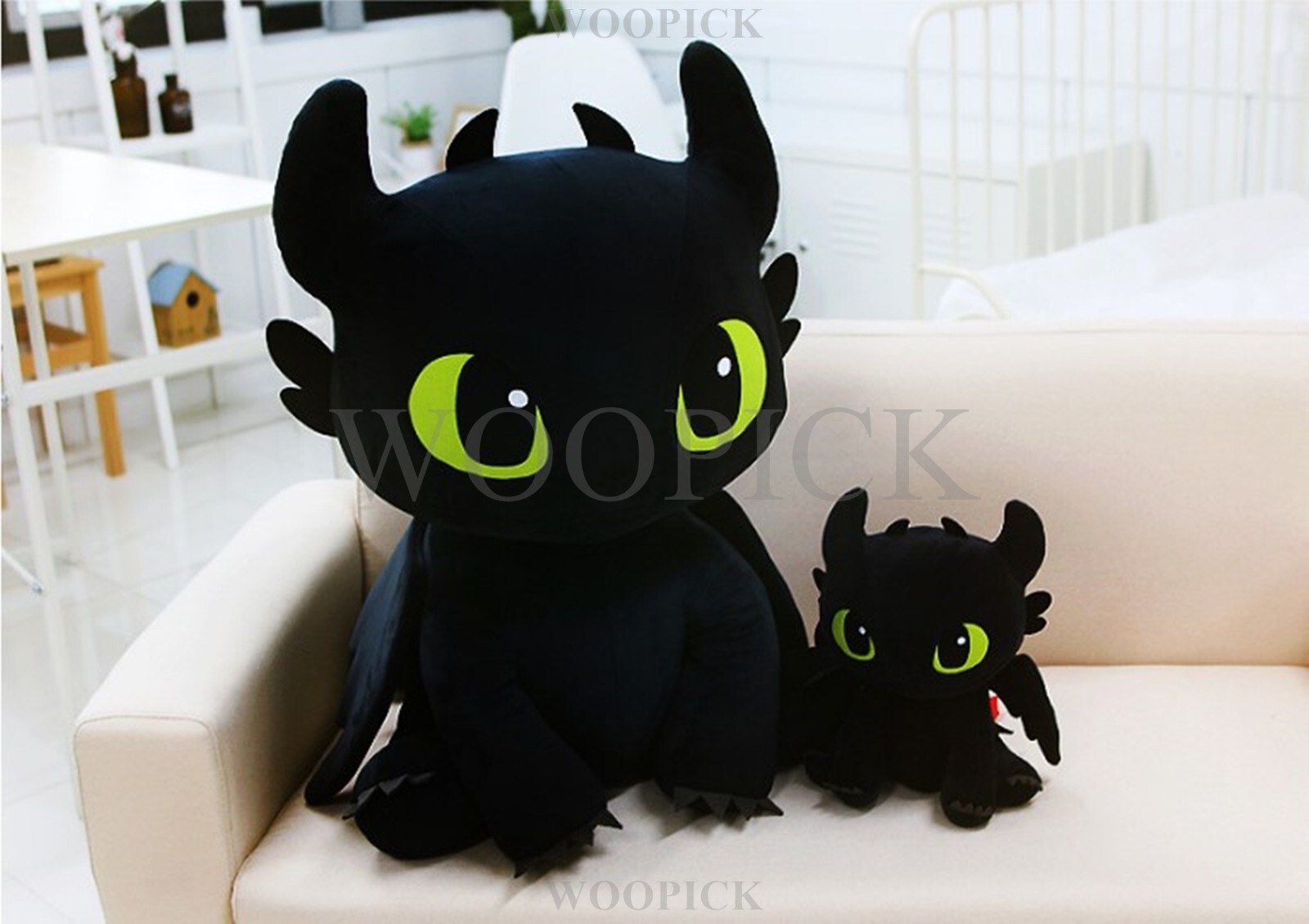 How To Train Your Dragon 3 Sitting Toothless Plush Doll 60cm Cute-100% Authentic