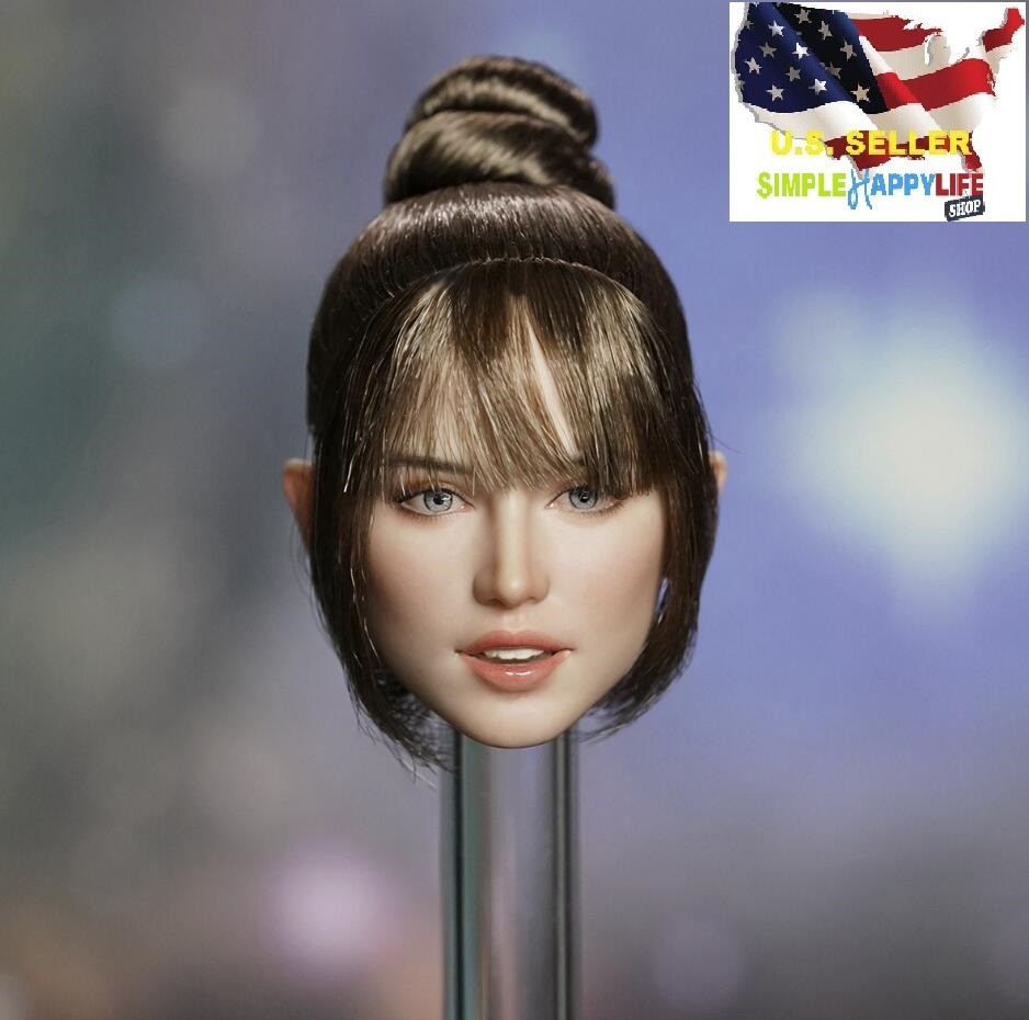 1/6 Female Head Brown Hair Ana For 12&Prime; figure phicen worlbox SDH048 C ❶USA❶