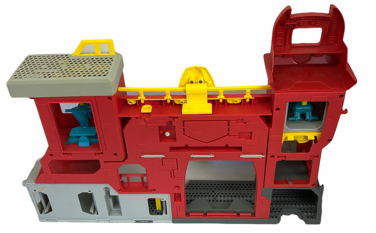 2015 Transformers~Rescue Bots Griffin Rock Firehouse Playset Toy Red Hasbro