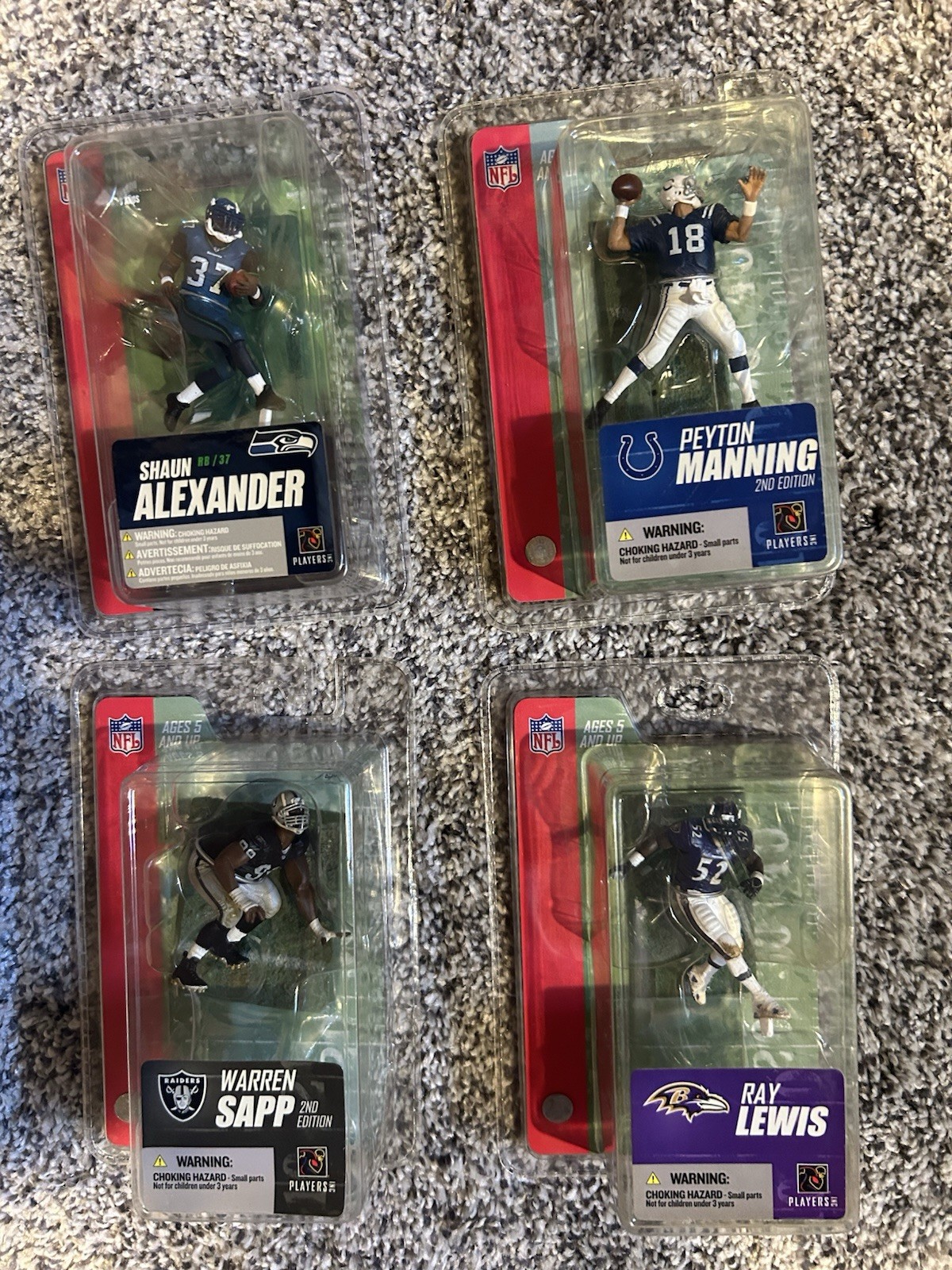 McFarlane 3&Prime; Mini Set All Time Players – Manning – Sapp – Lewis – Alexander