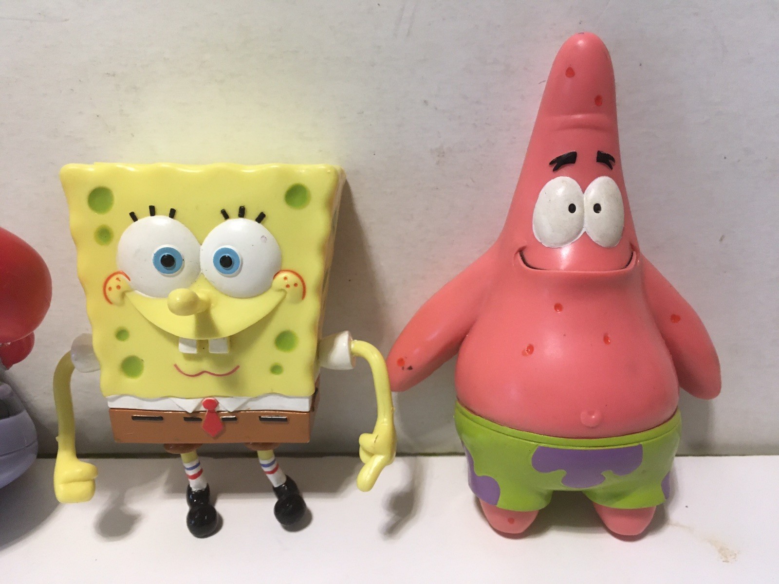 Spongebob Squarepants Bendable Figure Lot of 4 Squidward Mr Krabs Patrick 2001-2