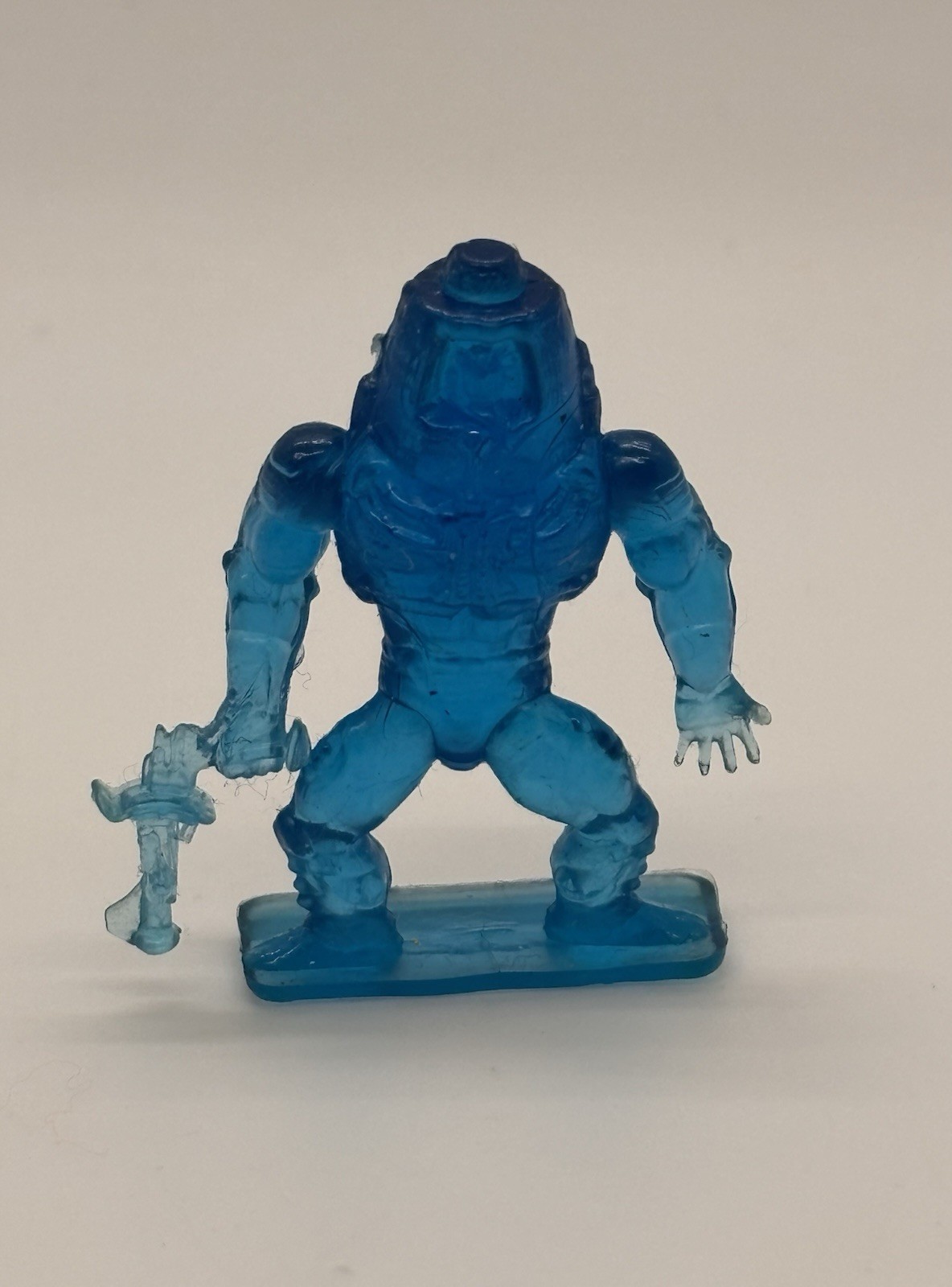80&rsquo;s MOTU Man-E-Faces Vending Gumball Machine Mini Figure Clear Blue He Man