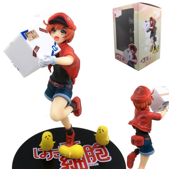 Anime Cells At Work! Red Blood Cell Action Figurine Statue Model Toy No box 1/8-