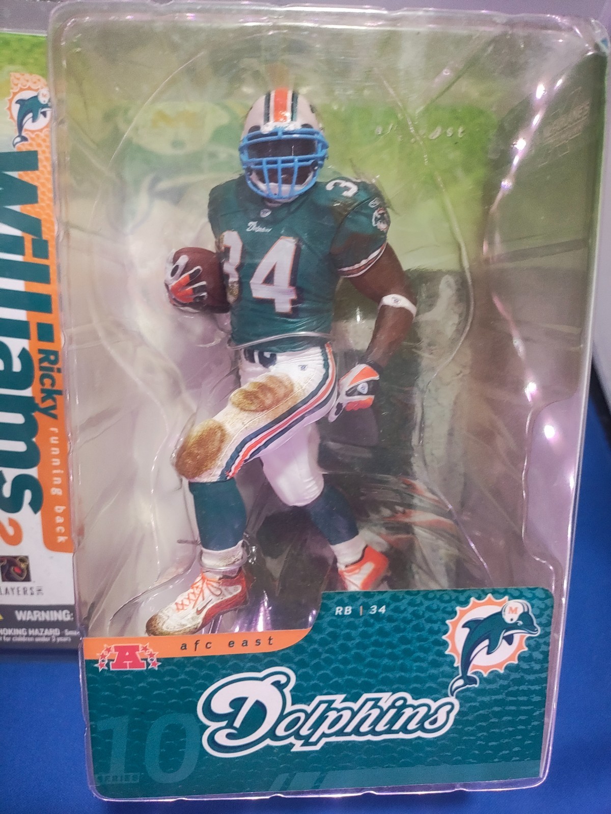 Ricky Williams 2 Figure NFL Dolphins running back 34 – in package