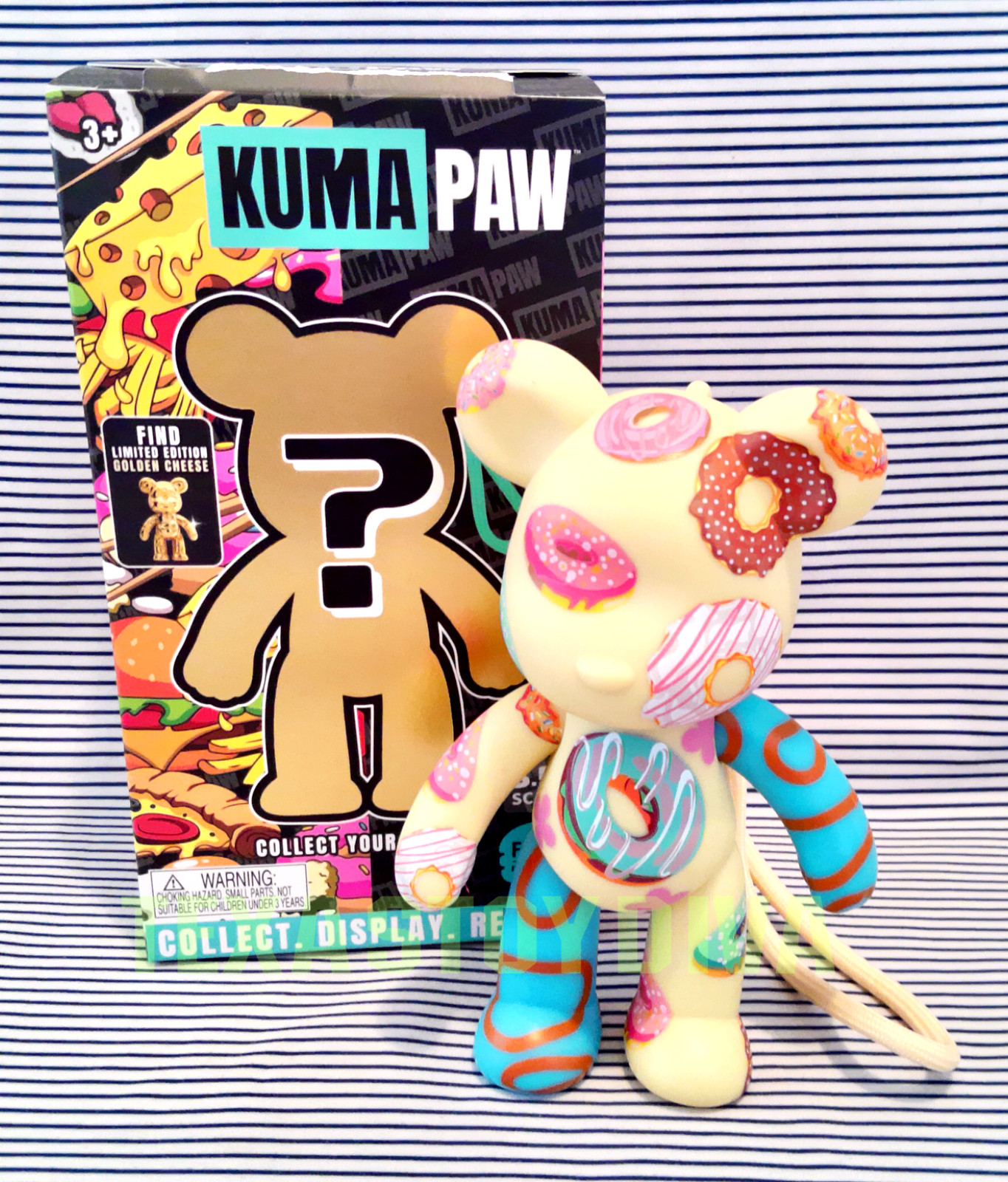 Kuma Paw Food Edition Holey Bliss 5.5&Prime; Donut Bear & Detachable Clip –READ–