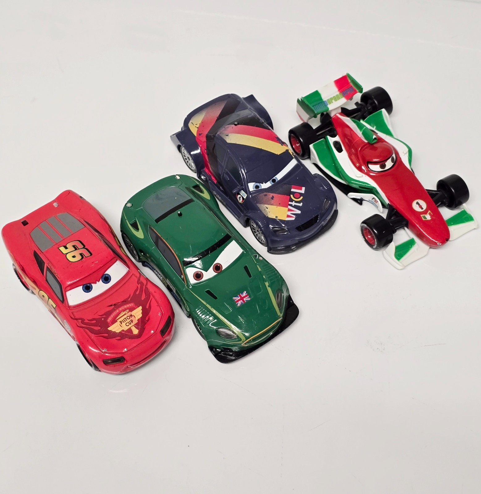 Disney Pixar Cars 2 Diecast Toy Vehicle Lot of 4 – McQueen, Francesco, Max, Nige