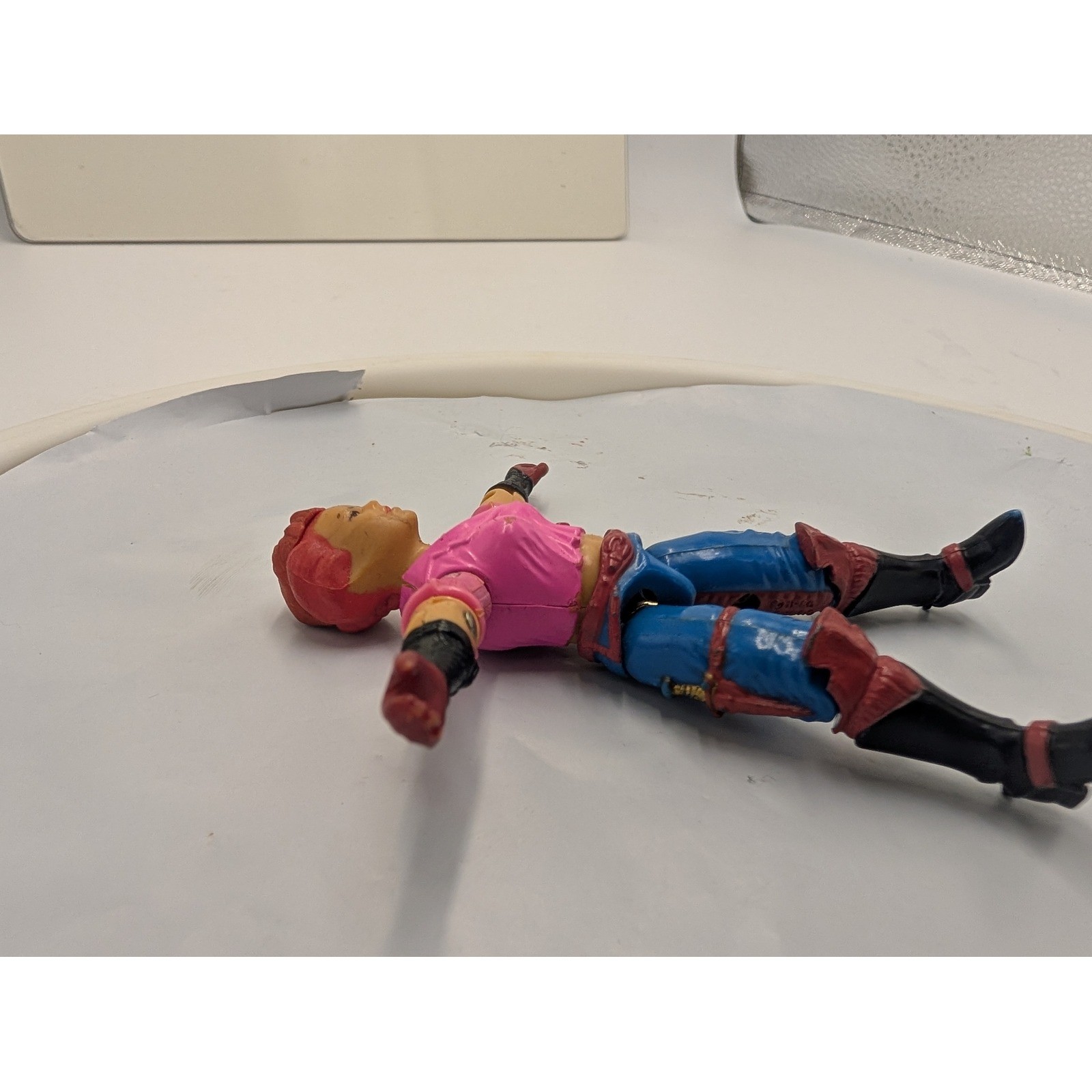 Vintage GI Joe Zarana Action Figure 1986 Dreadnoks Cobra ARAH 3.75&Prime; Pink Hair