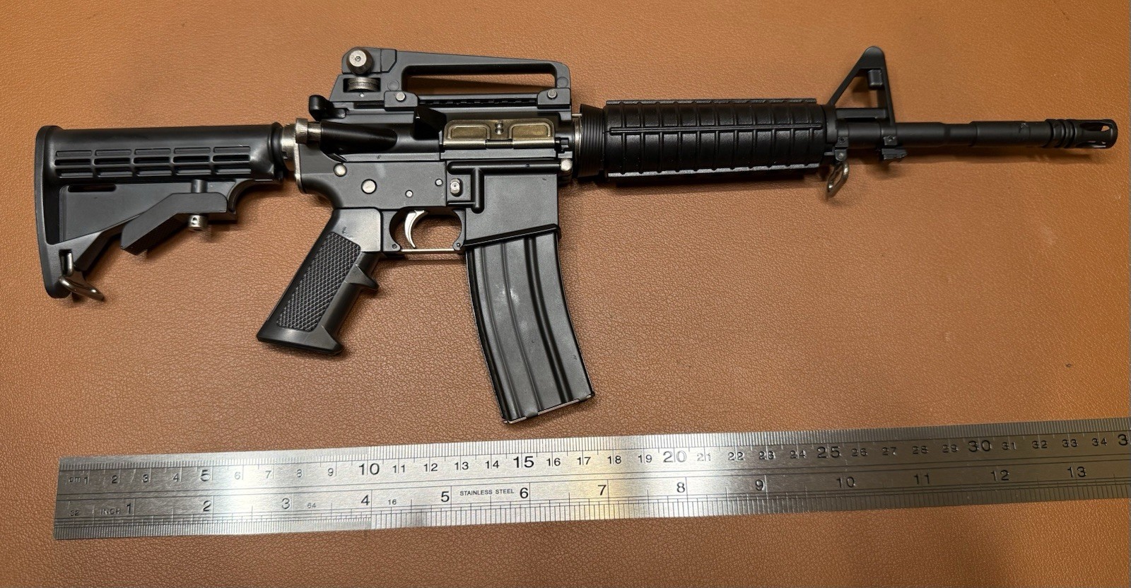 1:2 High Precision M4A1 Carbine Black Eject Metal Super Rare A+ Machine Gun Toy