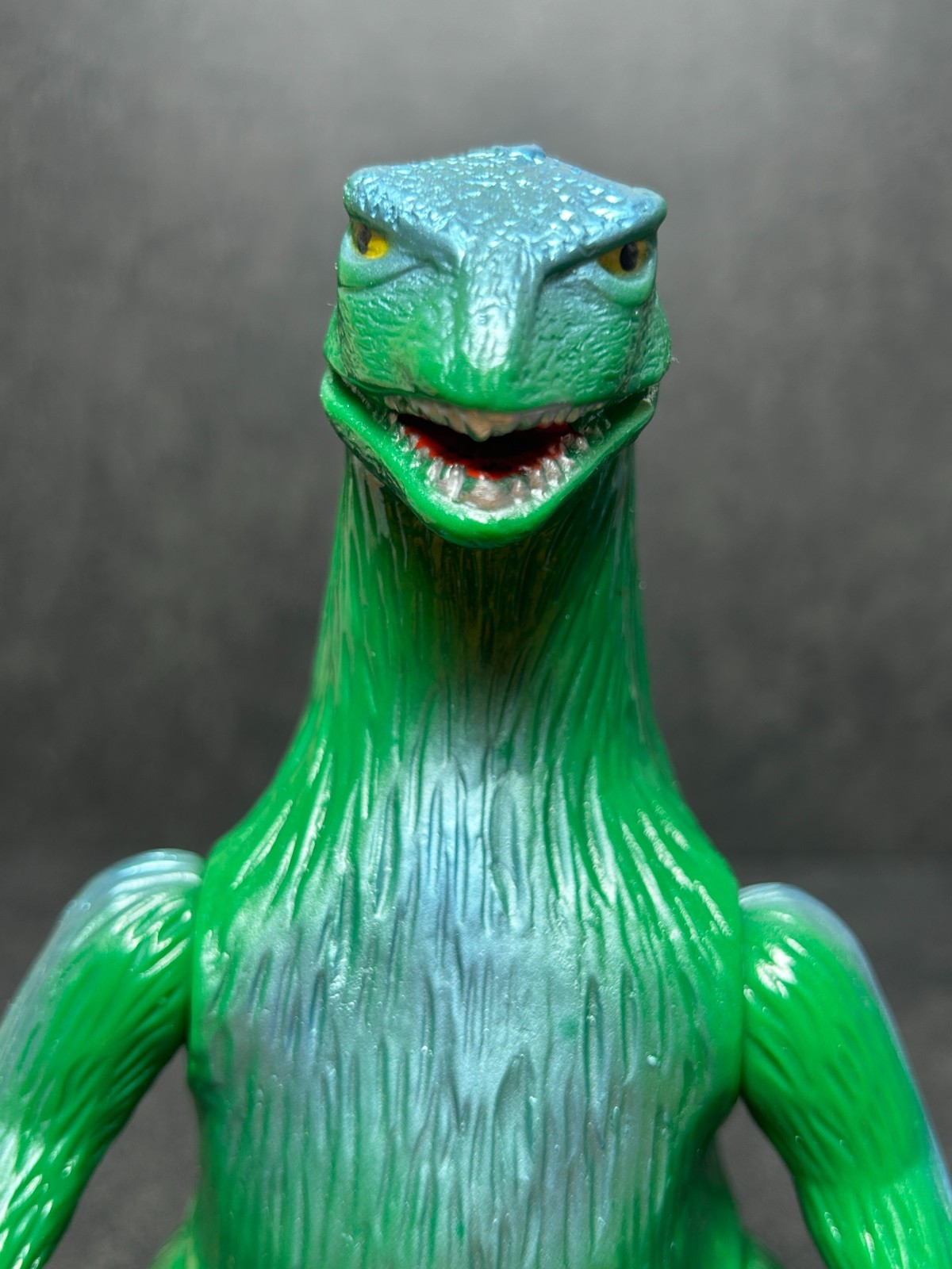 MARUSAN Godzilla J-Tail Green Sofubi 8.8&Prime; Soft Vinyl Figure 1999 w/ Header & Bag