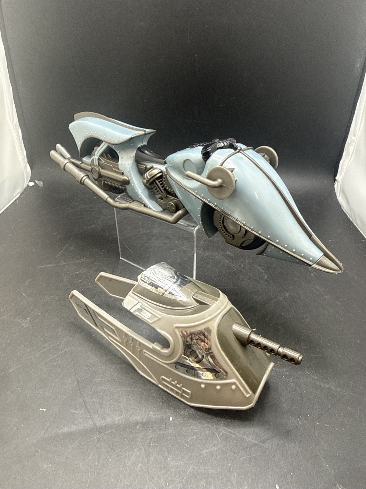 Vintage 1997 Kenner DC Assault Cycle Vehicle Blue Gray Batman Toy