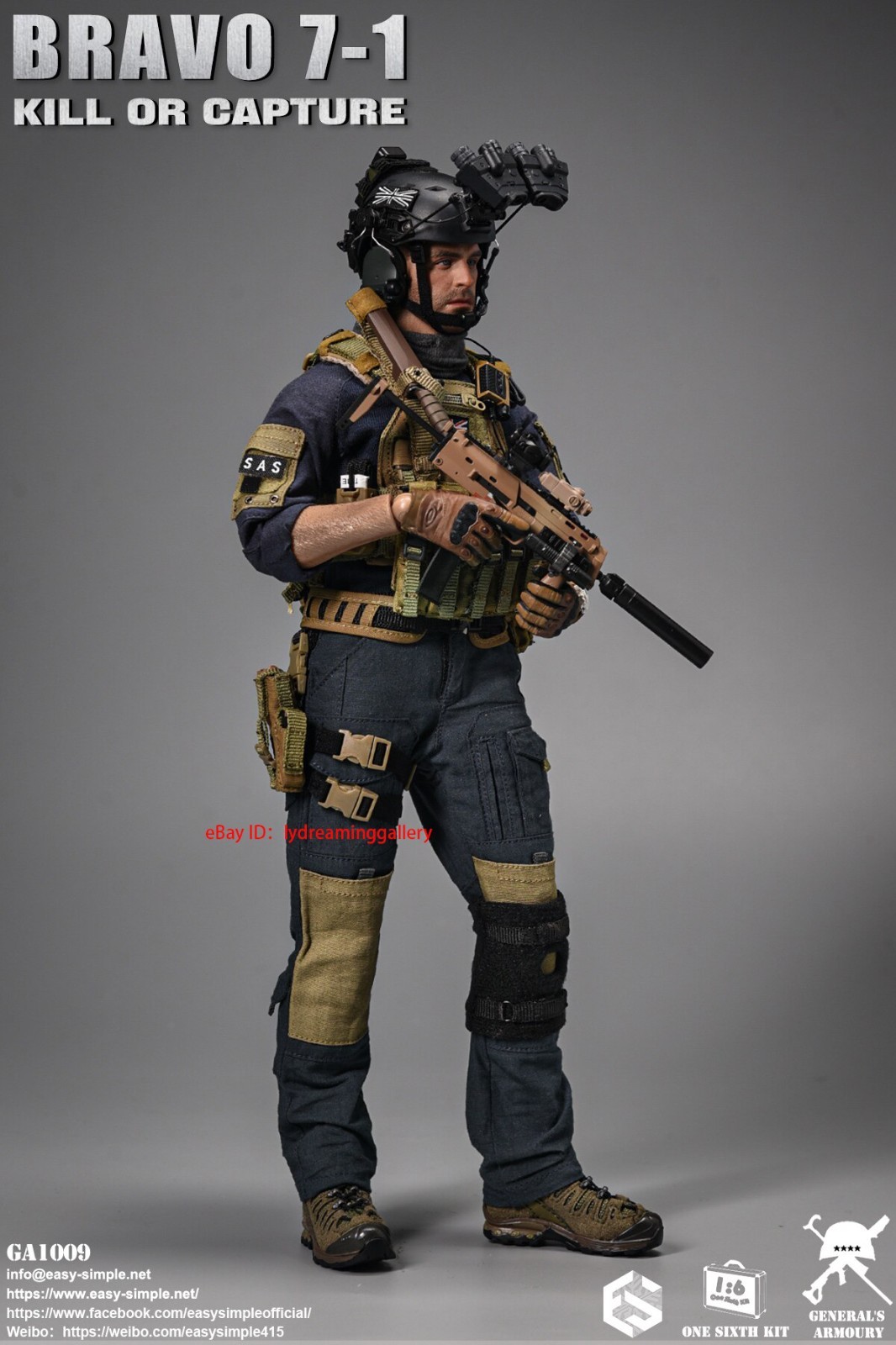 EASY&SIMPLE GA1009 BRAVO 7-1 KILL OR CAPTURE 1/6 Limited Edition Action Figure