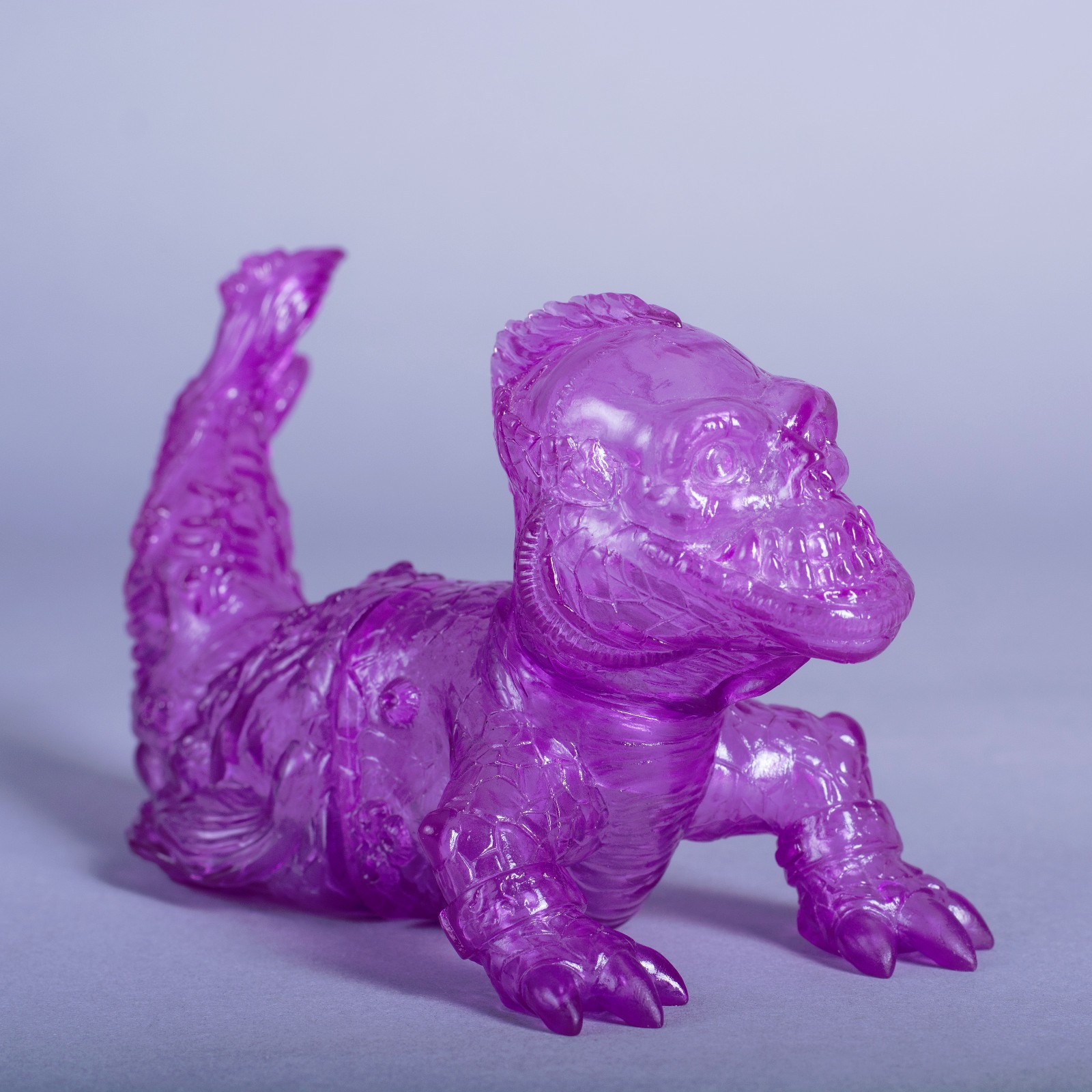 AcolorfulMonster Toys Throgga Clear Purple Japanese Sofubi Kaiju Figure Sofvi