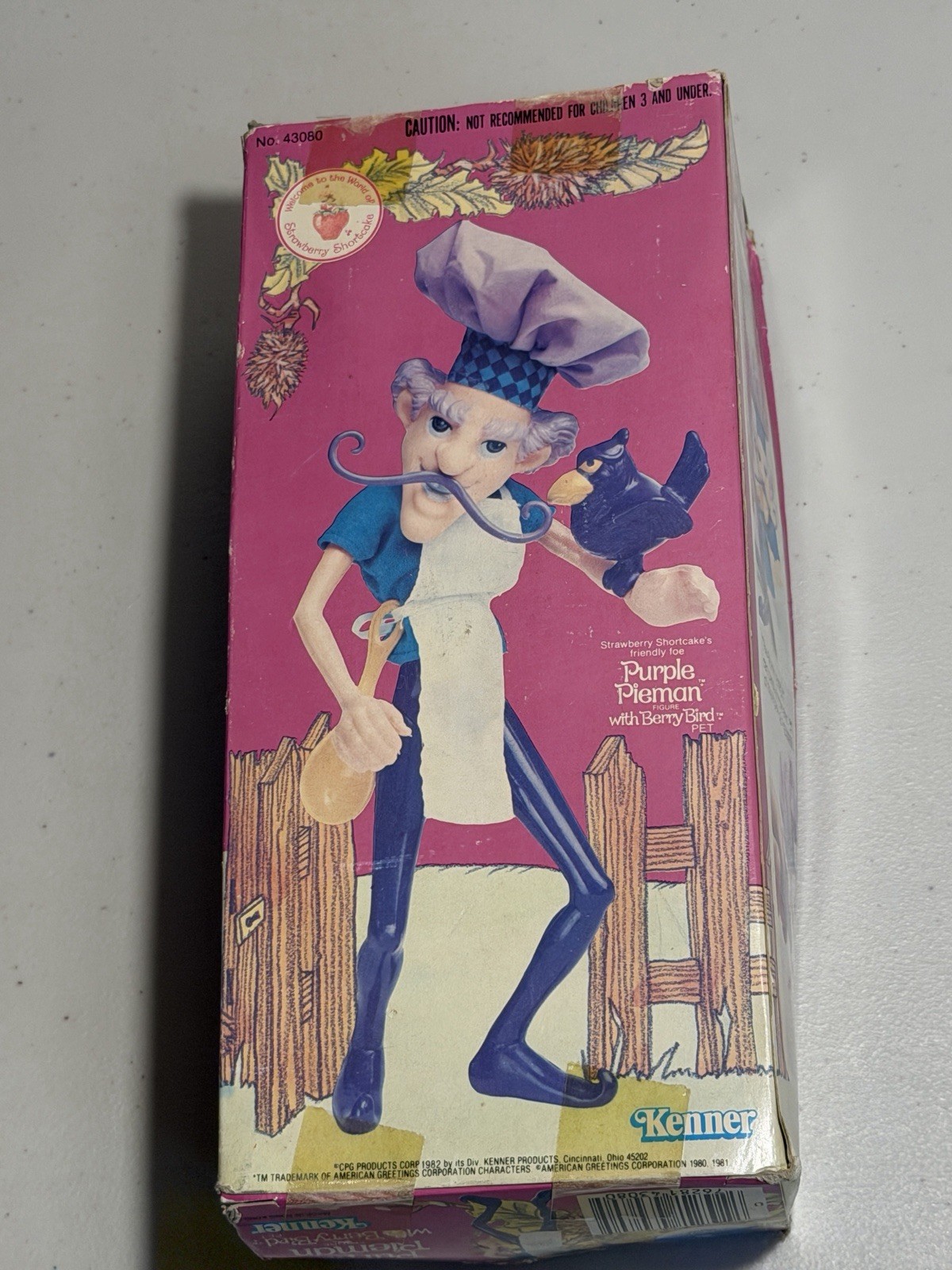1982 Strawberry Shortcake Purple Pieman & Berry Bird figure Doll Toy COMPLETE