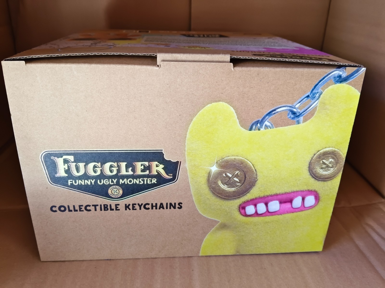 Case Of 24 Pieces Fuggler Funny Ugly Monster Collectible Keychains Gold Edition