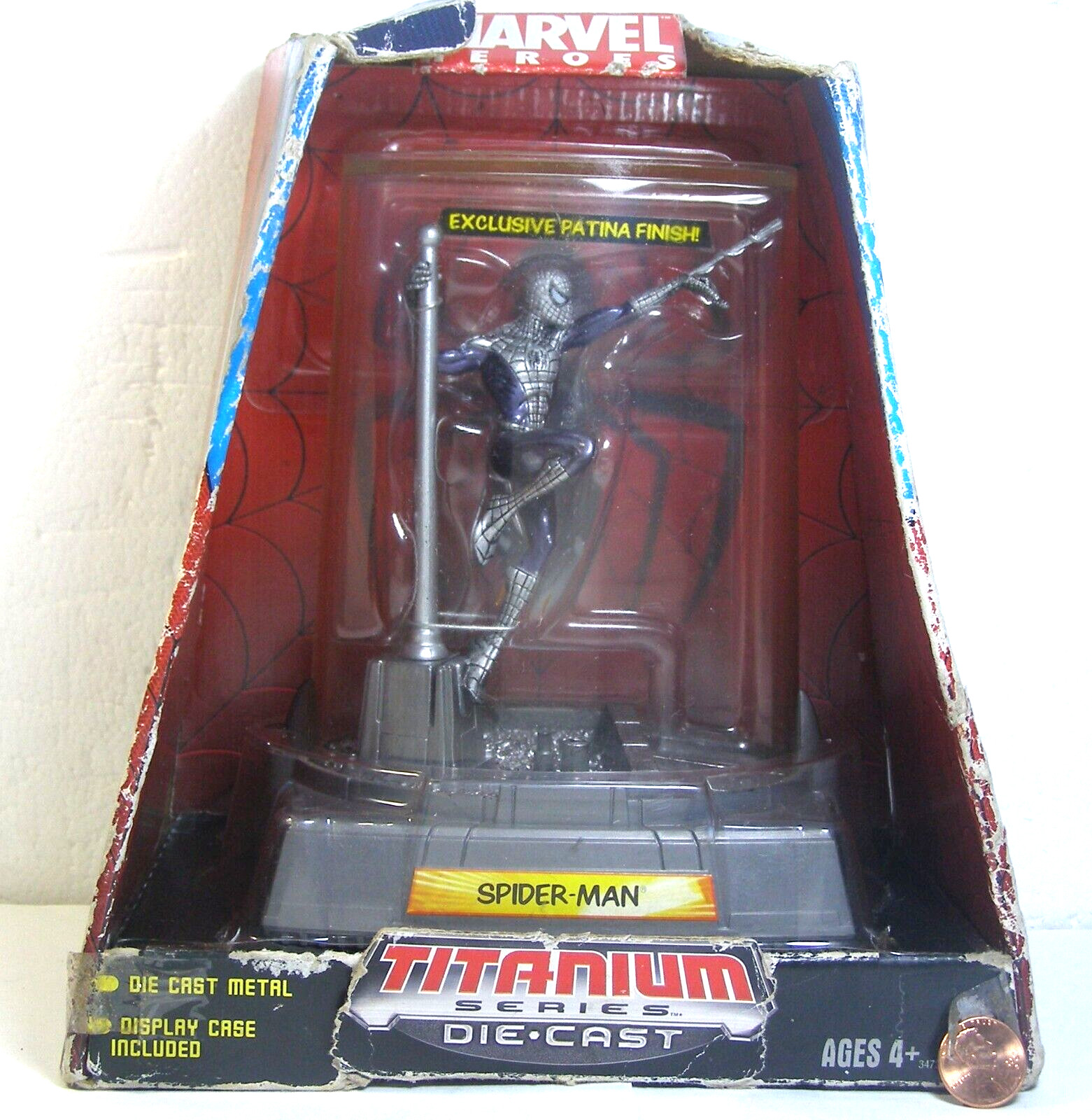 Galoob Micro-Machines Titanium Series Die-Cast Spider-Man Figure Rough Box