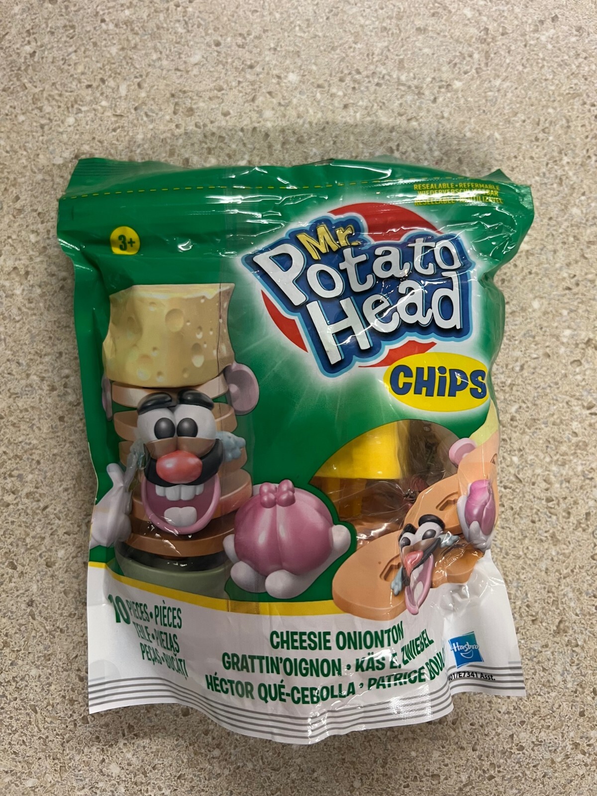Mr. Potato Head Chips Cheesie Onionton 10 Pieces with Resealable Bag Hasbro New