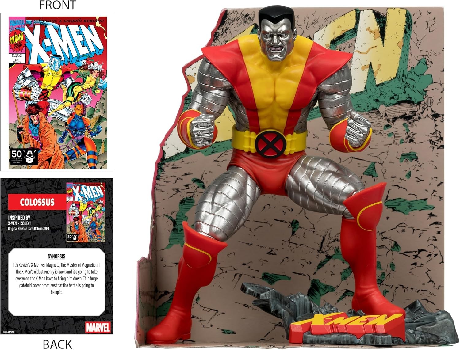 McFarlane Marvel Colossus 1:10th Scale Collectible with Scene (X-Men #1) Toys