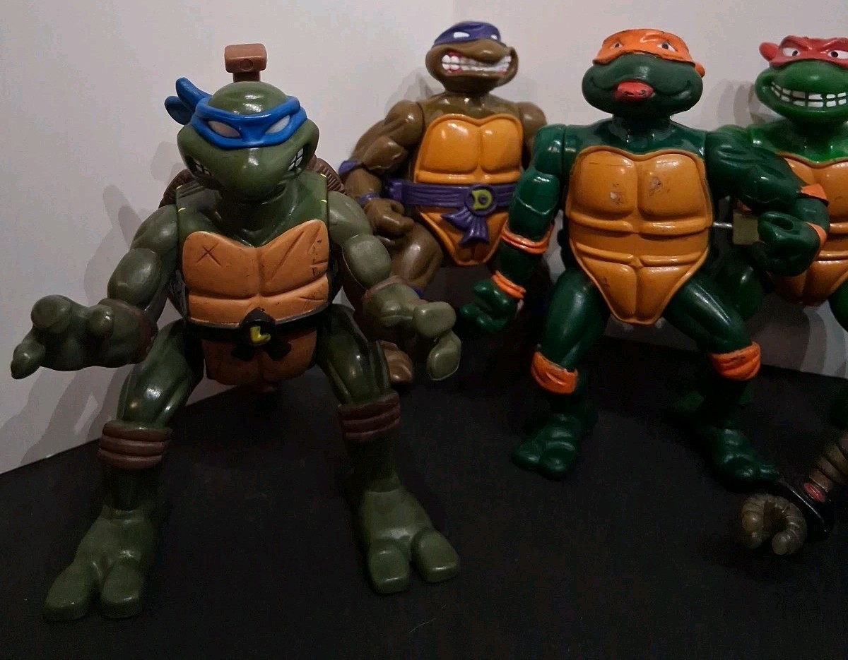 Vintage TMNT Mixed Lot of 11 Playmates 1990s Baxter Fugitoid Rat King & MORE! *G