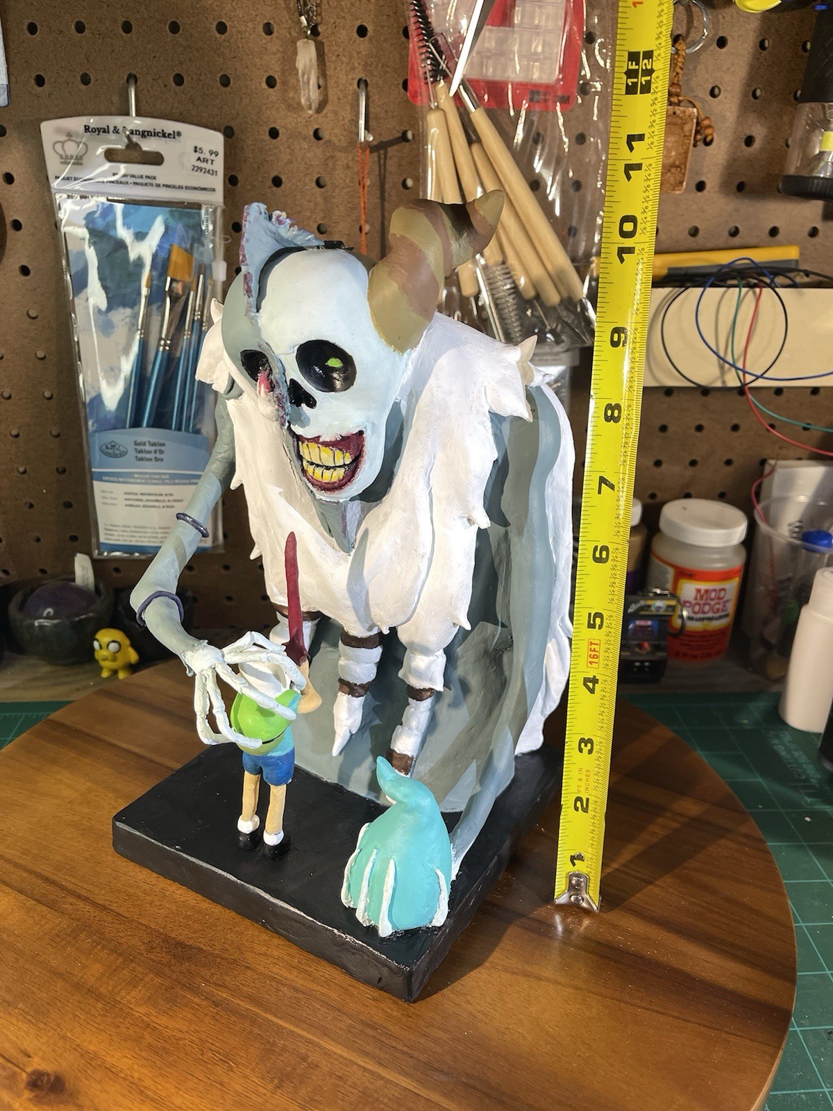 Finn Vs. The Lich/Possessed Billy Adventure Time Statue Handmade MTO