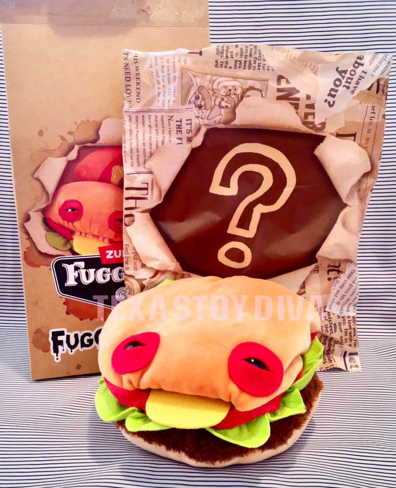 Fuggler X Fuggalicious Urga Burga Hamburger 9&Prime; Food Funny Monster Plush –READ–