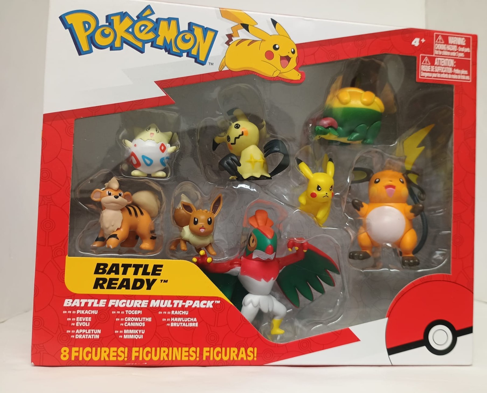 Pokemon Battle Ready Figure Multi-Pack 8 Figures Pikachu Eevee Jazwares New Box