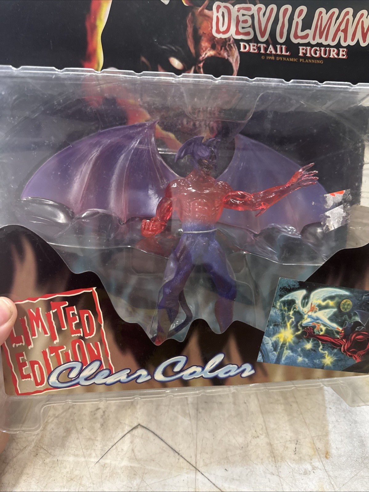 Uni-Five Devil man Devilman Detail Figure Limited Ed Clear Color 1998 Box Wear