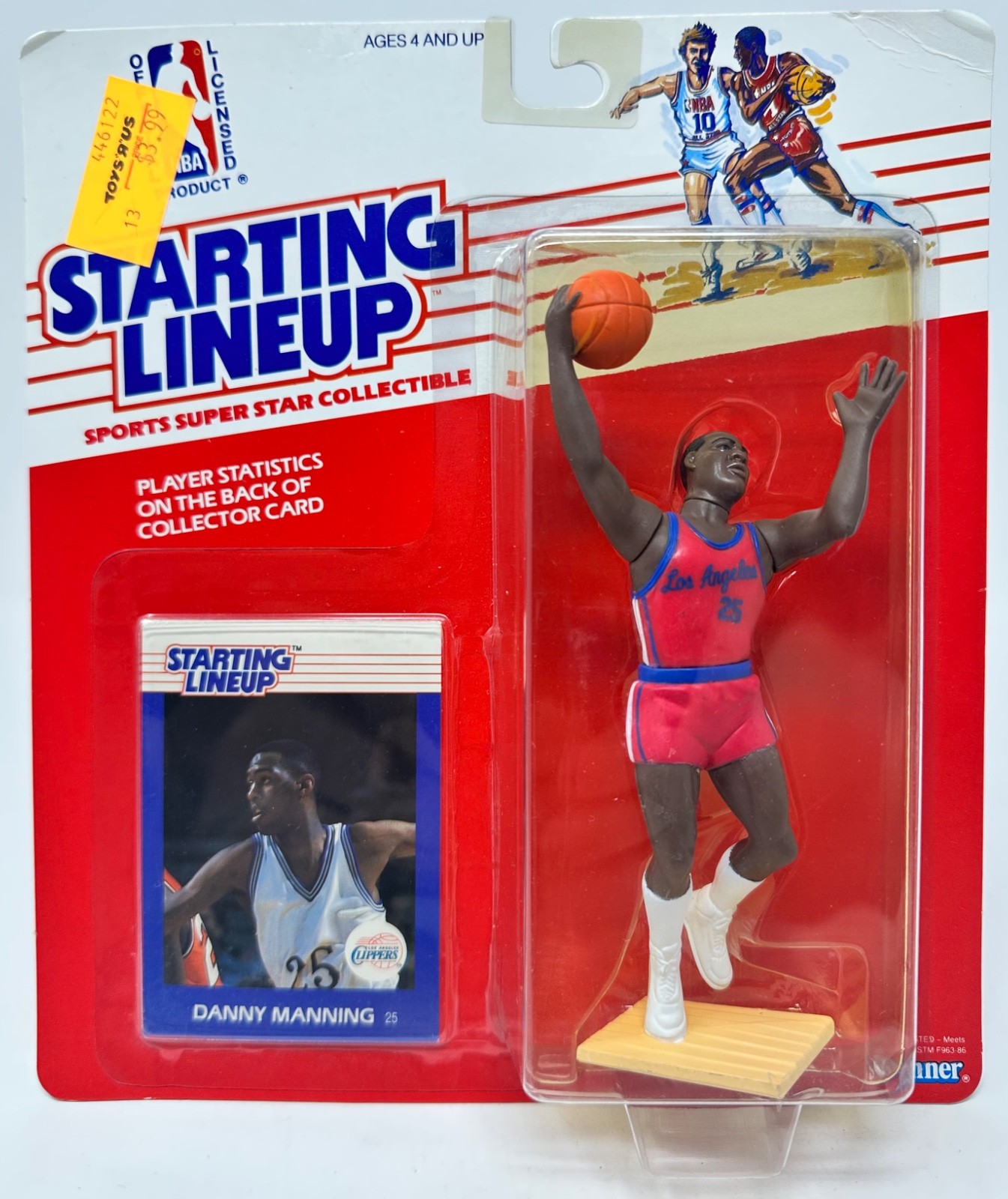 1988 KENNER STARTING LINEUP NBA BASKETBALL DANNY MANNING LOS ANGELES CLIPPERS