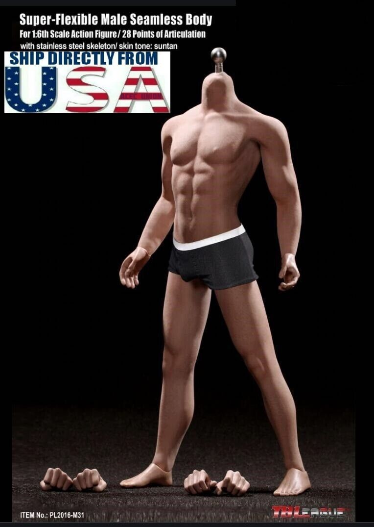 1/6 PHICEN PL2016-M31 Seamless Male Narrow Shoulder Muscular Body Steel Skeleton