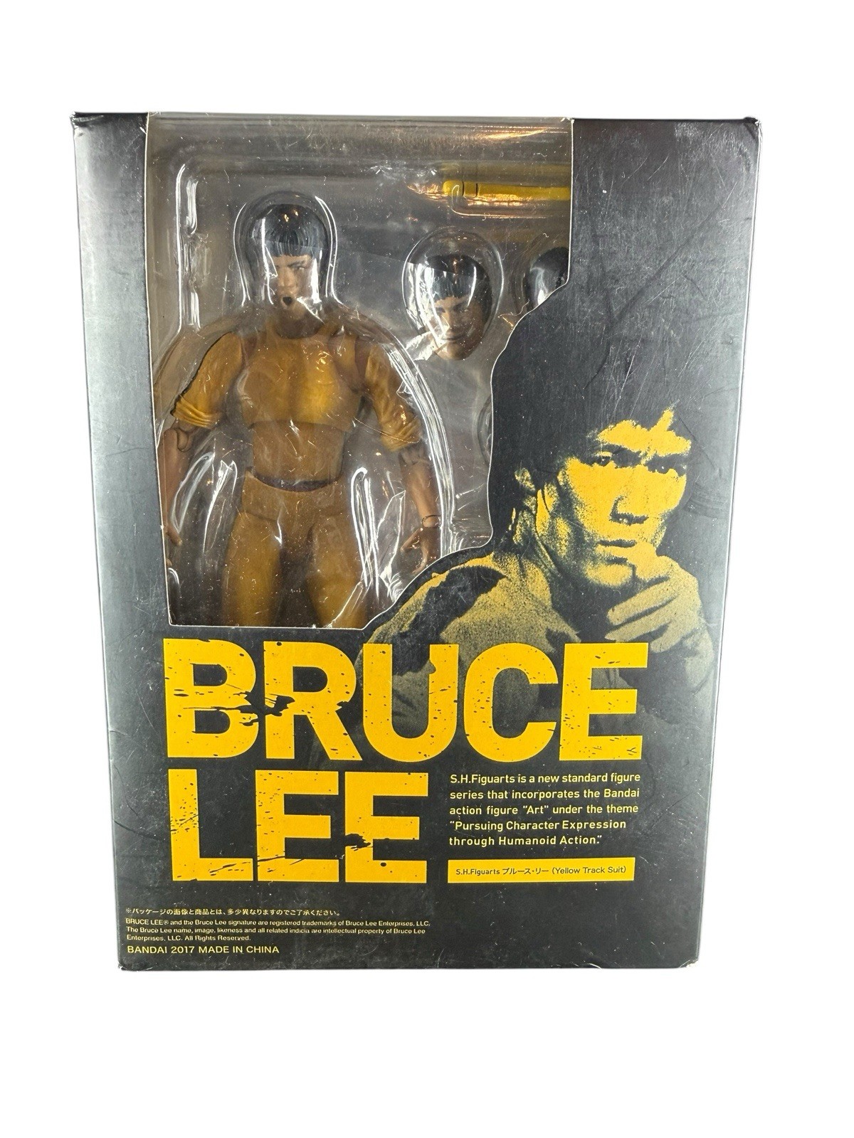 S.H.Figuarts Bruce Lee Yellow Track Suit Action Figure Boxed w/ Extra Hands