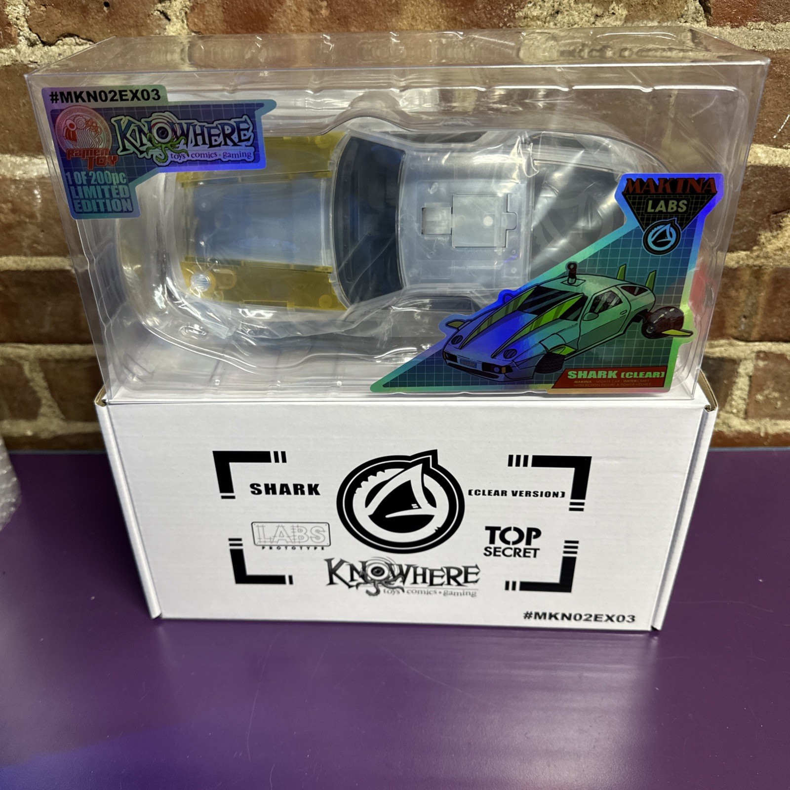 NEW Ramen Toy Makina Labs Shark NYCC 2025 m.a.s.k. 1 of 200 #MKN02EX03 Clear Ver