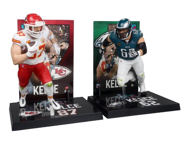 Travis Kelce / Jason Kelce (Chiefs / Eagles) NFL 7&Prime; McFarlane 2-Pack