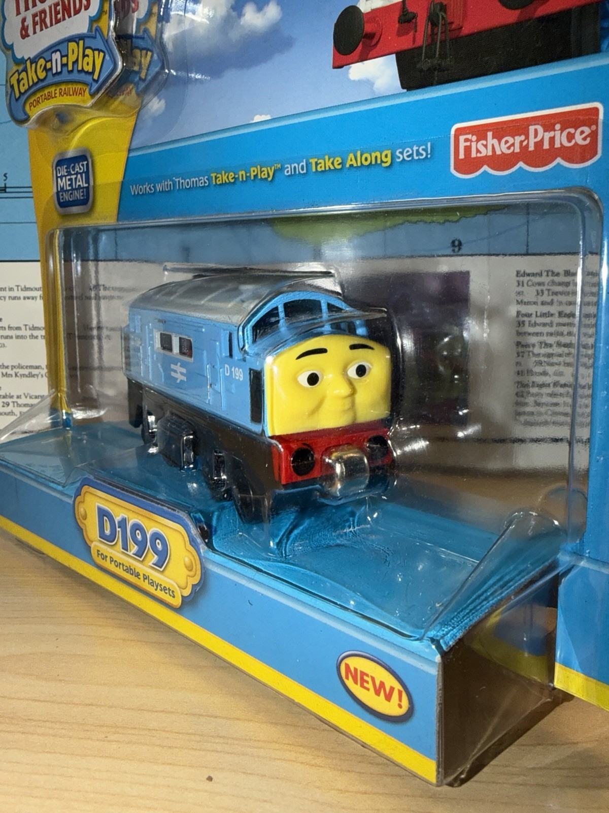 D199 SPAMCAN DIESEL! THOMAS FRIENDS TRAIN TAKE ALONG N PLAY DIECAST USED IN BOX