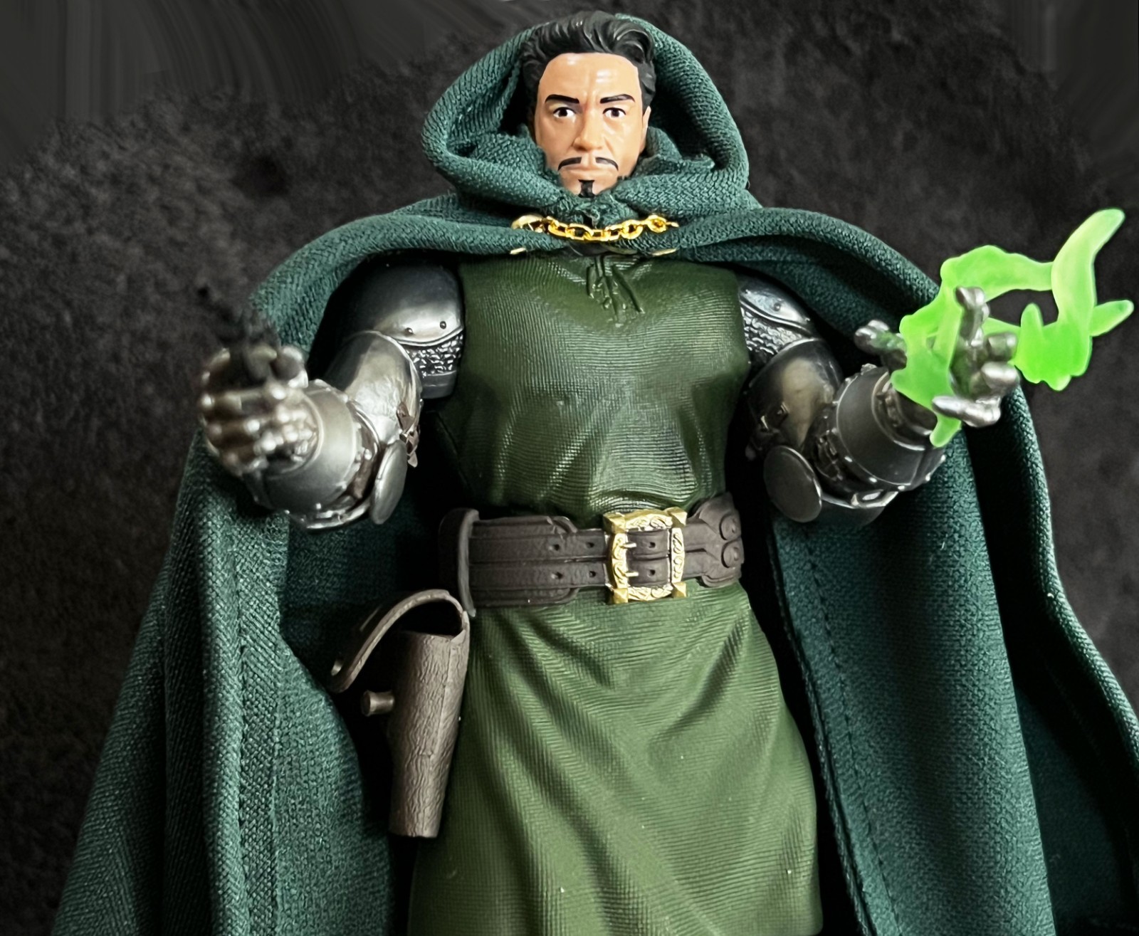 DR. DOOM • CUSTOM TONY STARK VERSION w/STAND • MARVEL AVENGERS DOOMSDAY