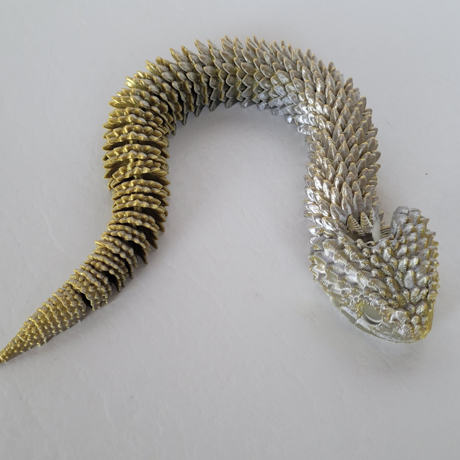 3D Printed Viper Snake Articulated Snake Flexible Fidget Toy Mini 10 Inches