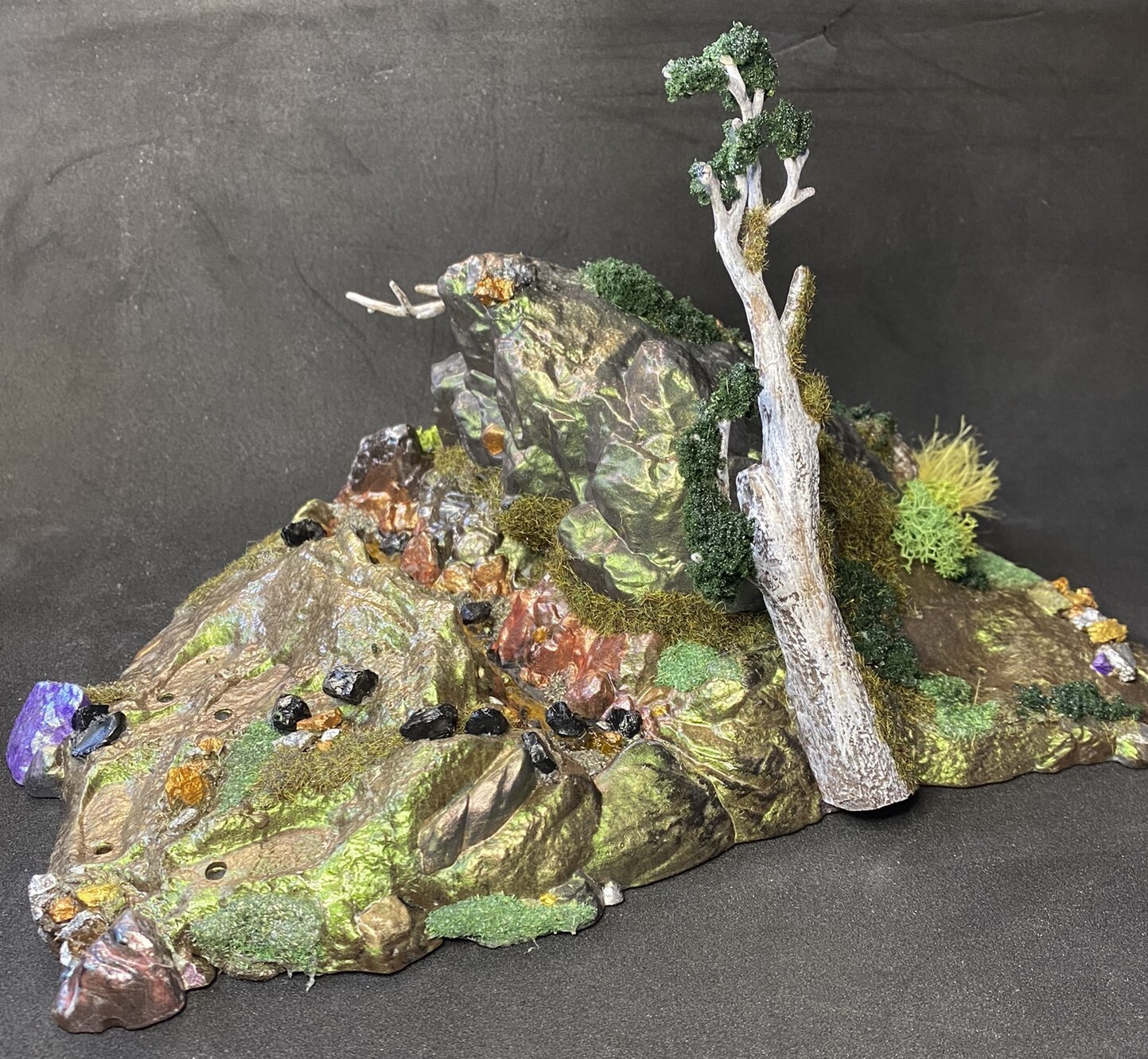 Lava Light Up Action Figure Base Custom Designed 7&Prime;x 10&Prime; Diorama Tabletop Gaming
