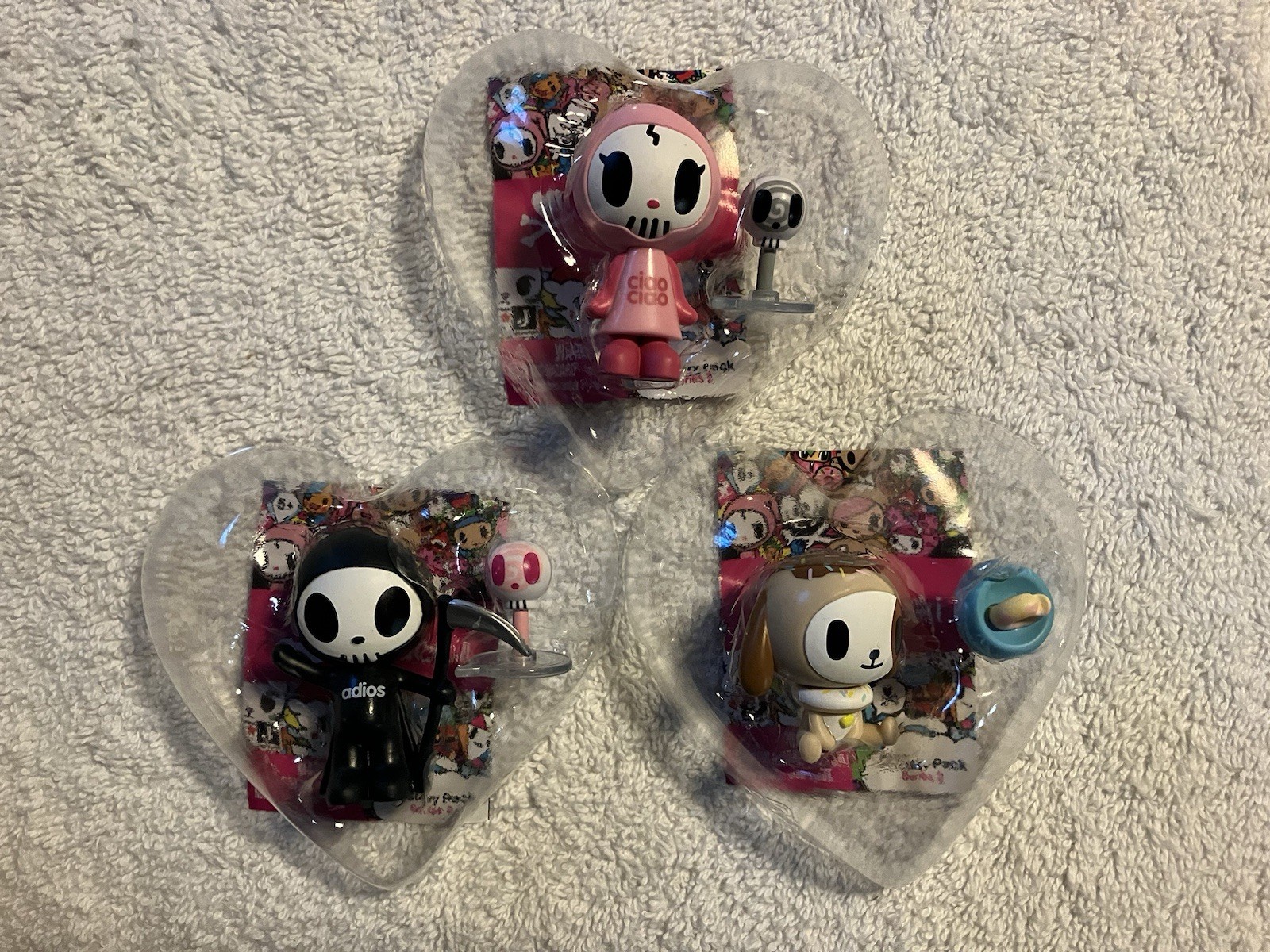Tokidoki Mystery Pack Series 2 Mini Vinyl Figure Lot Adios Ciao Ciao & Donutino