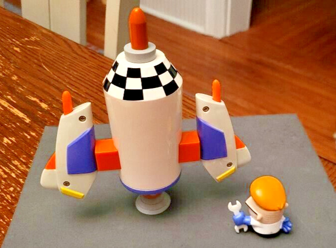 Dexters Laboratory Cartoon Network Get out of my Laboratory! Rare Rocket Figure