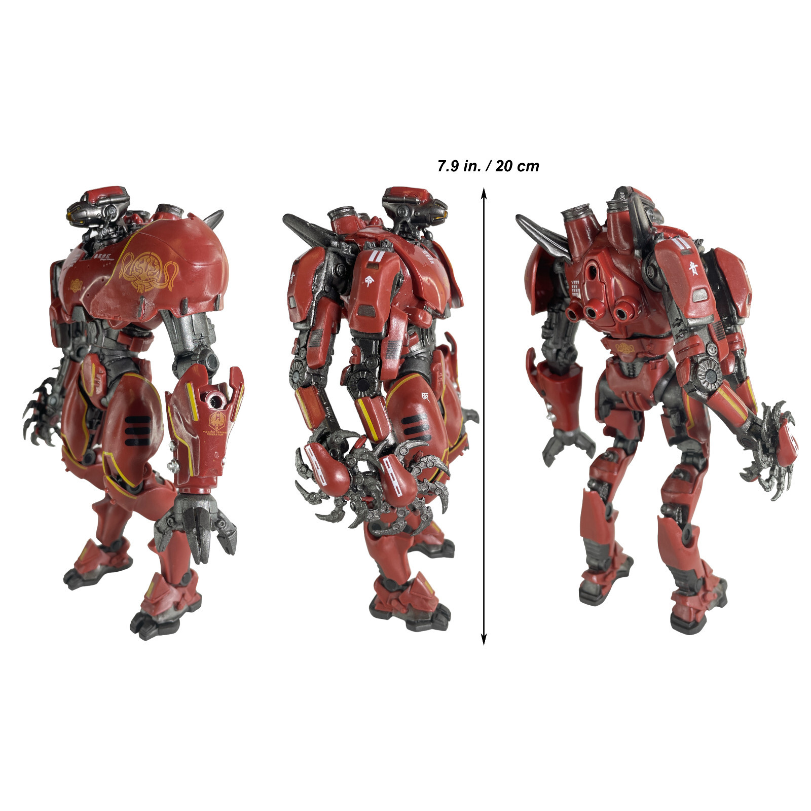 Crimson Typhoon Jaeger 7&Prime; Movable Figure Toy Gift Statue Pacific Rim Gift Box